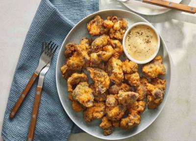 طرز تهیه سنگدان مرغ سوخاری ترد ، چرا پودر سوخاری به سنگدان نمی چسبه؟